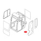 0398630302 Cab Door Glass Fits Takeuchi