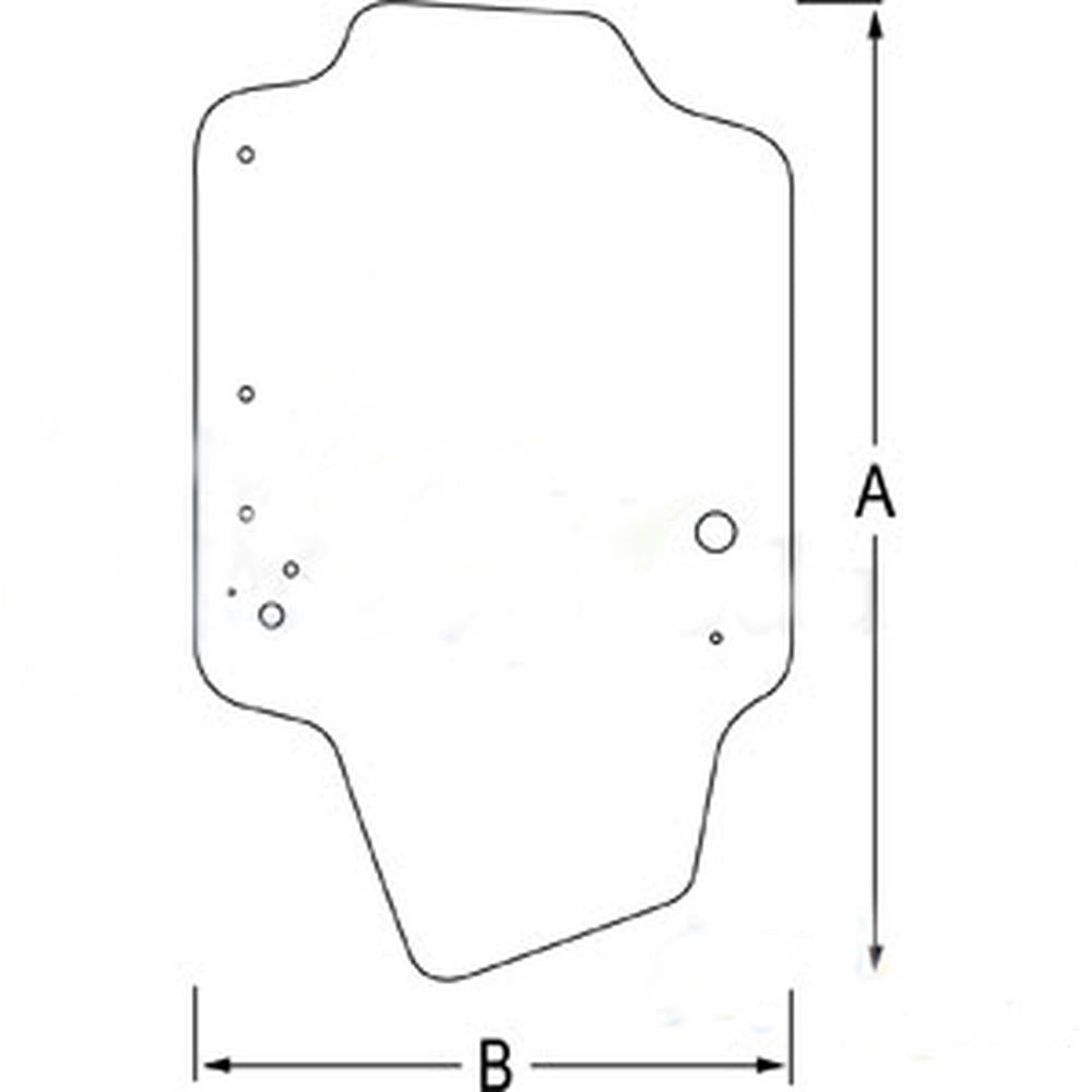 Cab Glass - Door for Tinted Fits New Holland L220 L230 L218 L215 L225 L213 C238