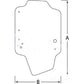 Front Windshield Glass  84344565 Fits Case-IH Skid Steer Models: SR130, SR150++