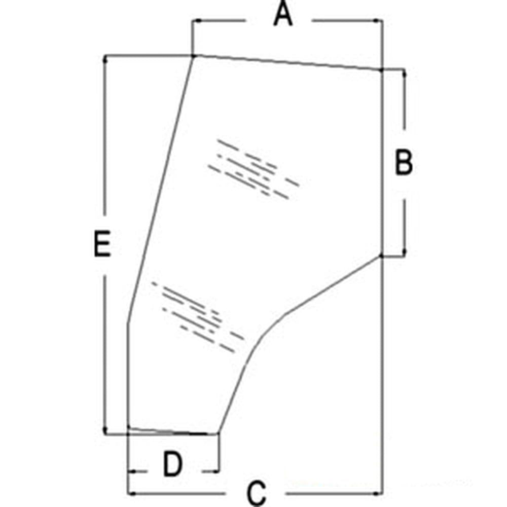 3805643M1 Cab Glass Door Fits Massey Ferguson