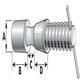 1810351M91 Power Take Off Yoke PTO Quick Release Pin QDK1M QDK1 QDK120