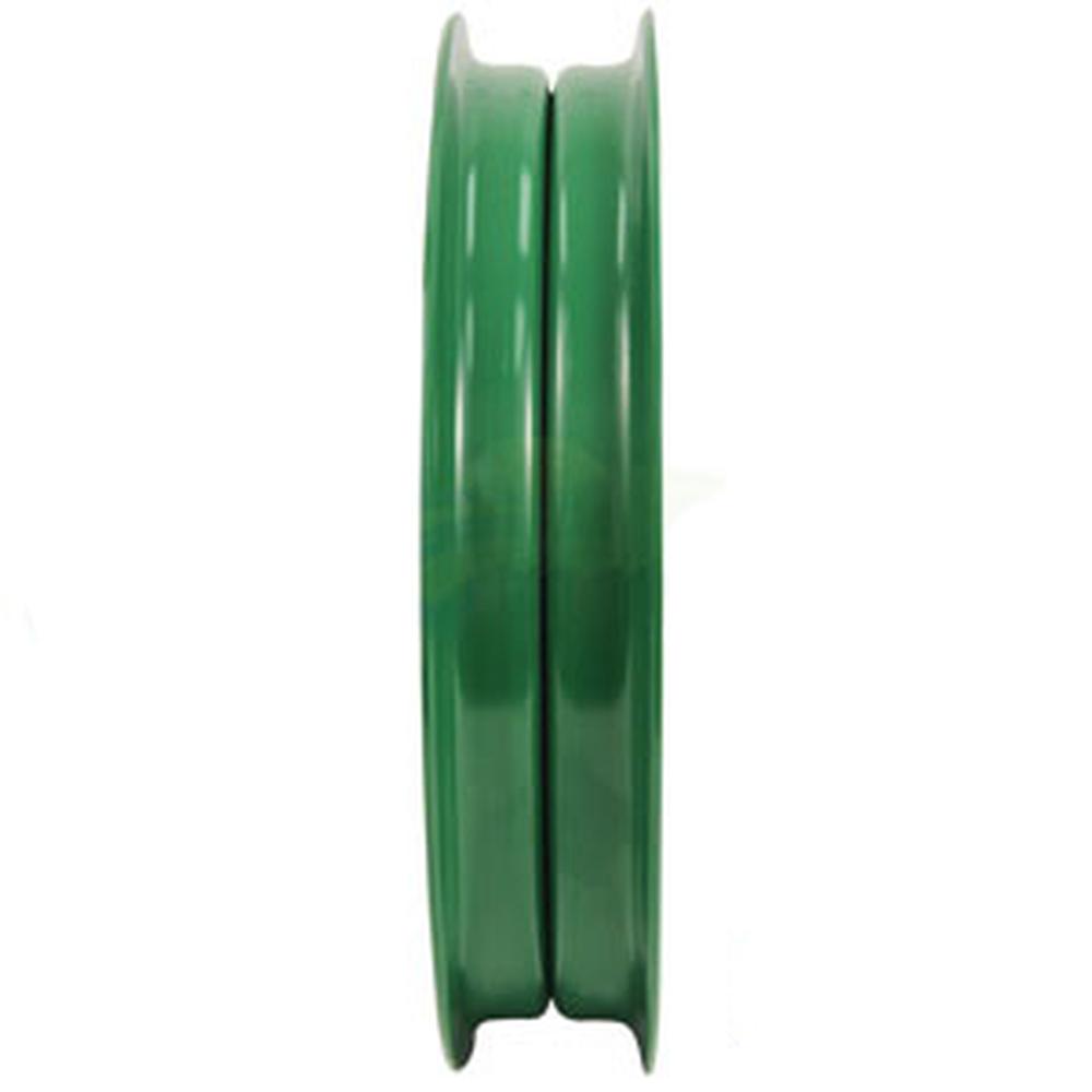 Green Flat Idler Pulley Fits John Deere Replaces AH94450