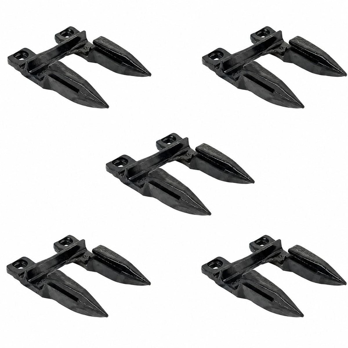 (5 Pack) 3-inch Sickle Guards Double Pronged 87702973 Fits Case-IH Platforms