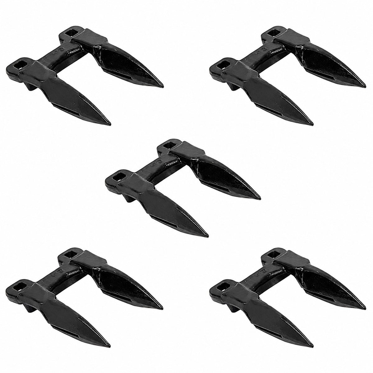 (5 Pack) 3-inch Sickle Guards Double Pronged 87702973 Fits Case-IH Platforms
