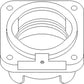 H203950 Combine Cylinder Shaft Bearing Housing Fits John Deere
