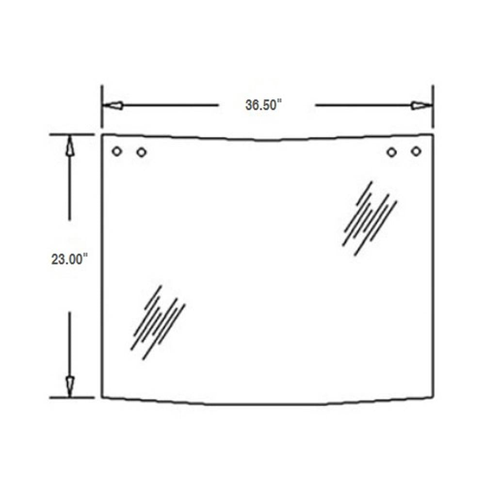 D129967 Rear Upper Window Glass Fits Case/International Harvester 570LXT 570MXT