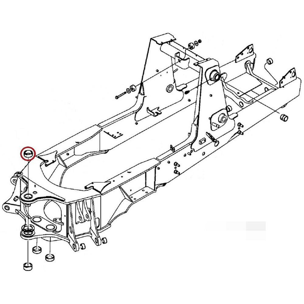 Bushing - Upper Frame at Swing Tower Fits Case 580 Super L 580 Super M 580L