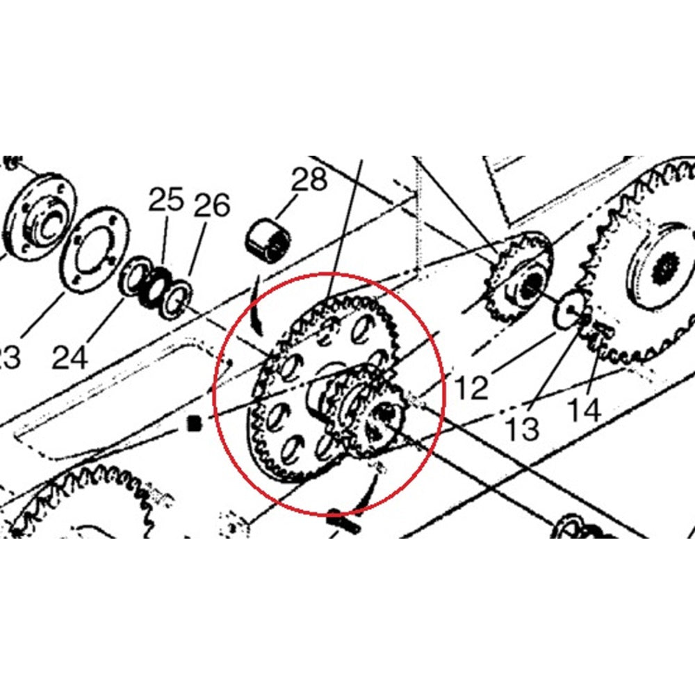 D76529 Chain Drive Sprocket Fits Case/International Harvester 1845 1845B 1845C