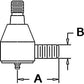 Power Steering Male Ball Joint Fits Ford/New Holland Replaces AMD8NN3A540BJM