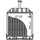 D8NN8005AA New 17.75 x 18.25 x 2 Radiator Fits Ford New Holland 550 555 555