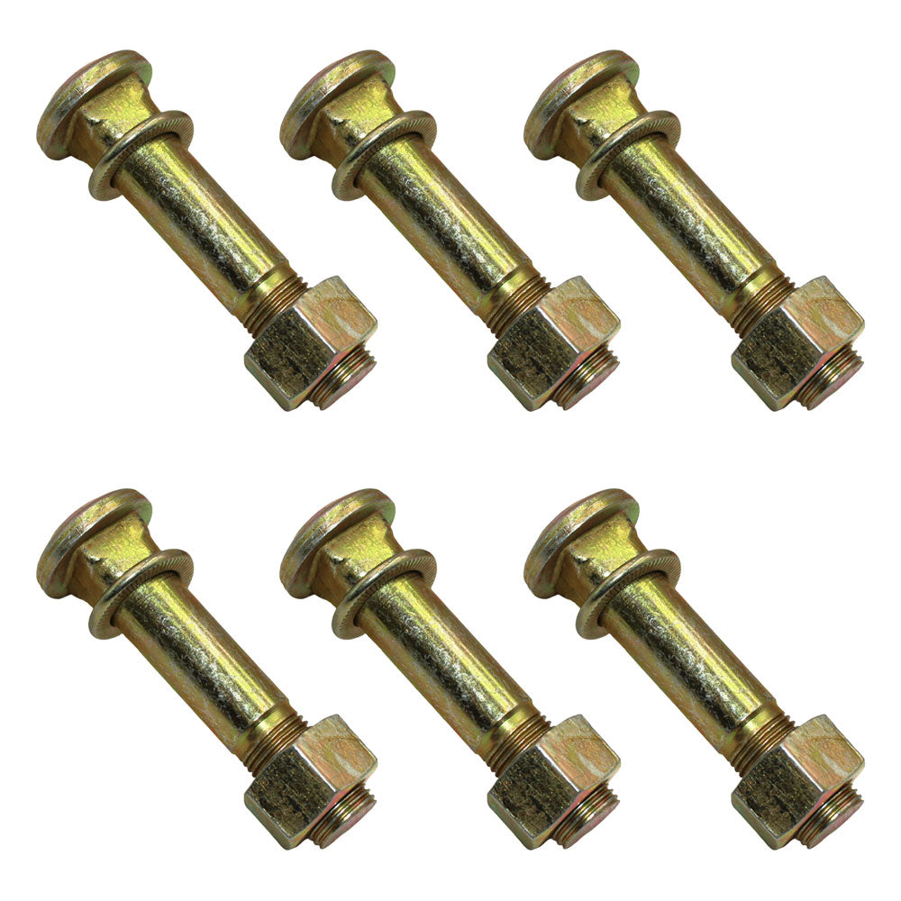 377749X1 Qty 6: Wheel Stud w/ Washer & Nut Fits Massey Ferguson TE20 TEA20 TED20
