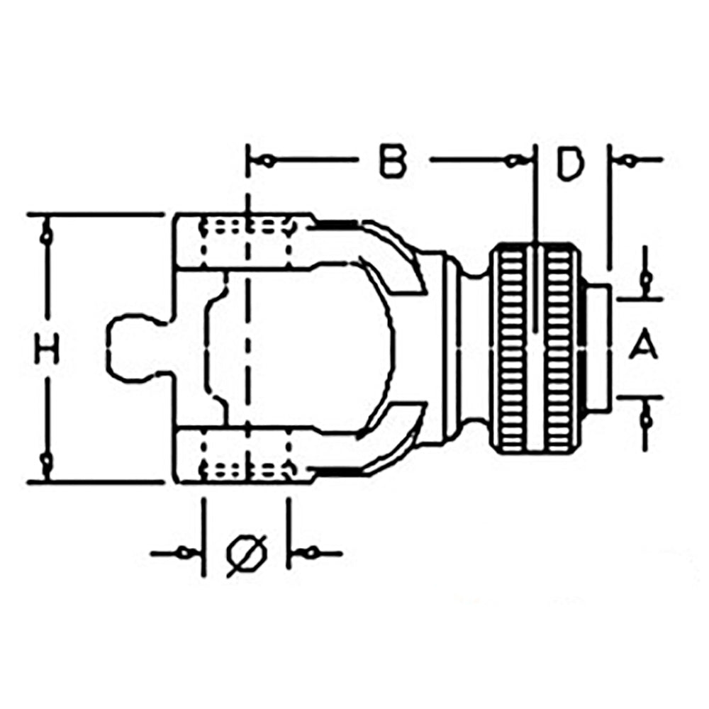 DRF30-0083 - CV Splined Tractor Yoke