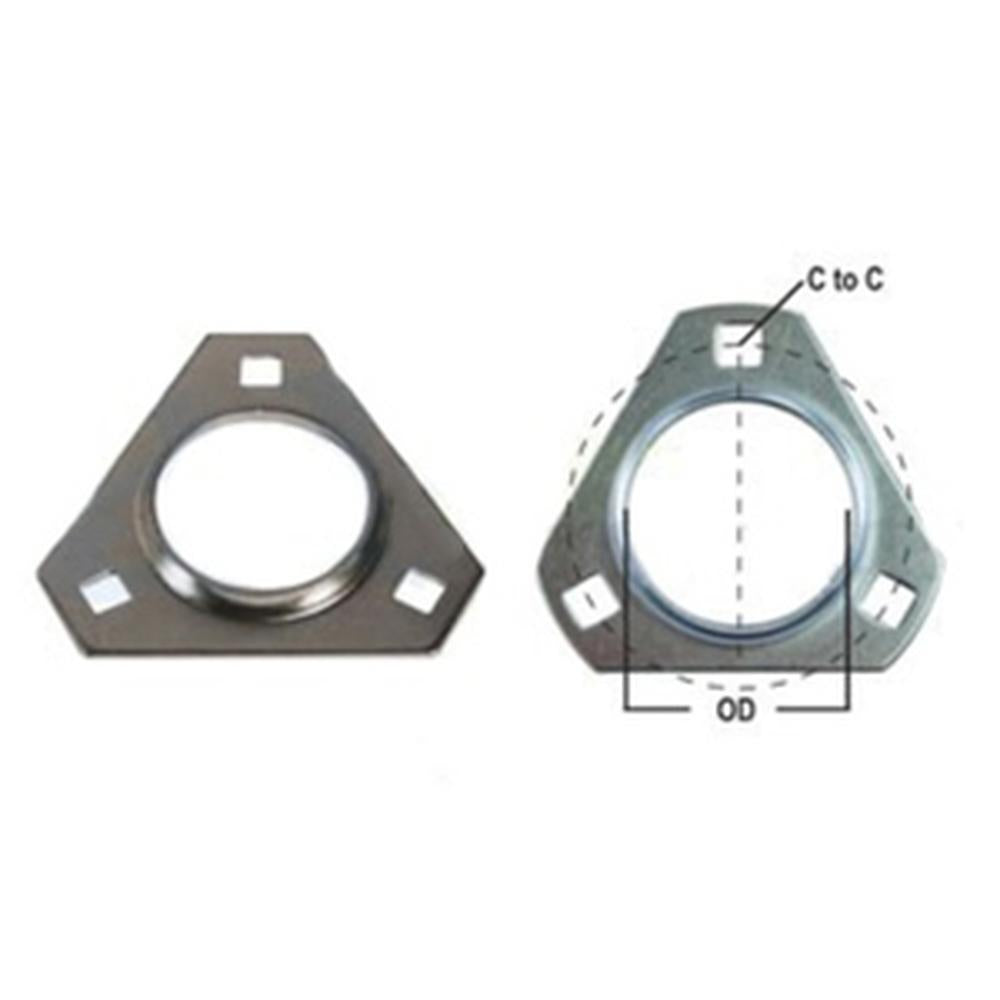 62MSTR-TRIANGULAR Flange Bearing Fits Universal Products