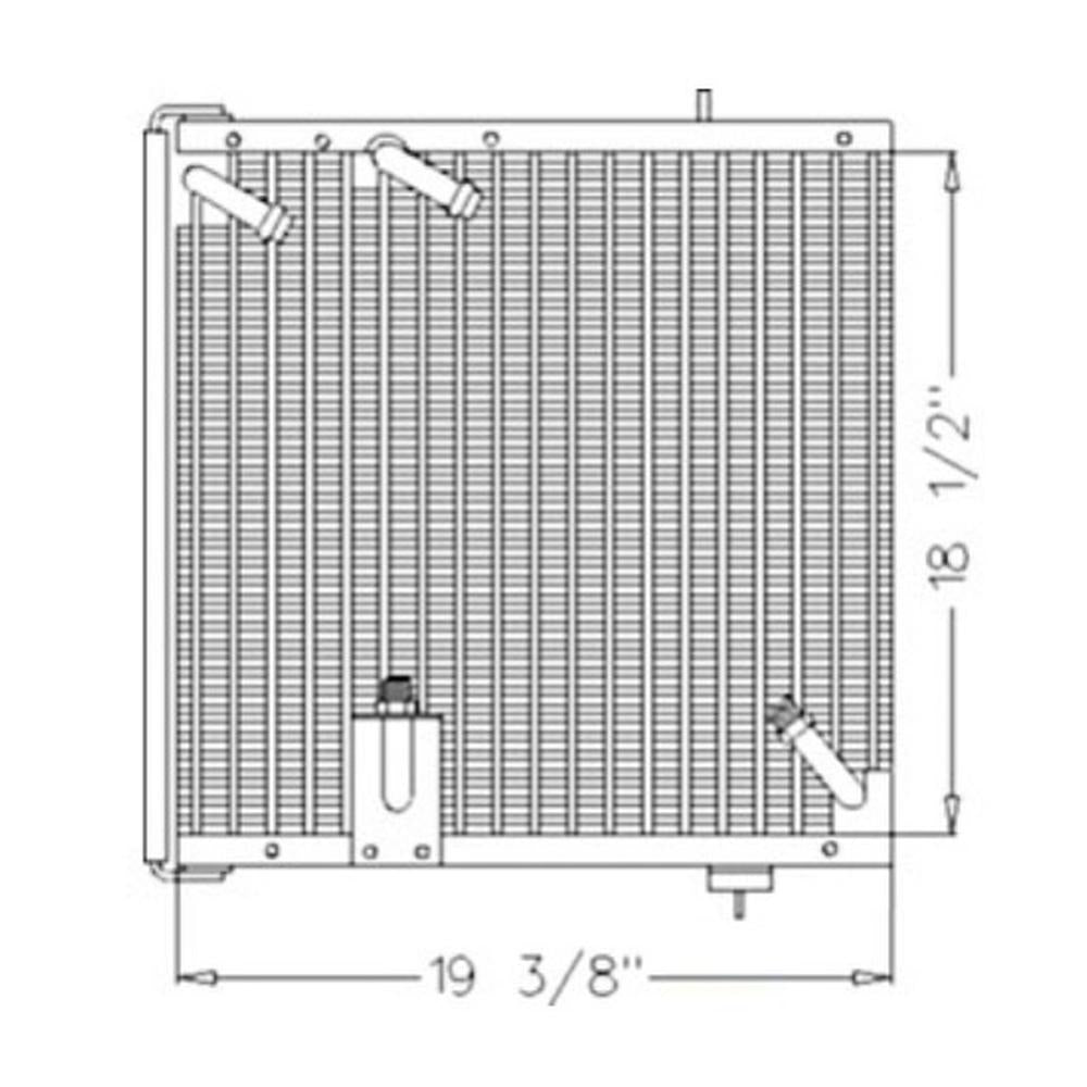 Condenser & Oil Cooler Assembly Fits 5110 5610 6600 6610 6700 6710 6810 7410