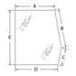 E7NN94297N17AA Left Hand Upper Door Glass Fits Ford/New Holland