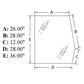 E7NN94297N17AA Left Hand Upper Door Glass Fits Ford/New Holland