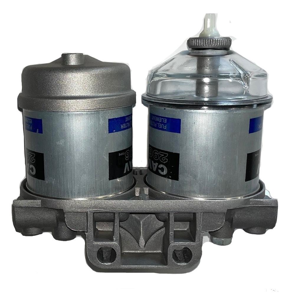 CAV Style Dual Fuel Filter Assy Fits Ford Tractors 4600, 5600, 5700, 6600, 6700+