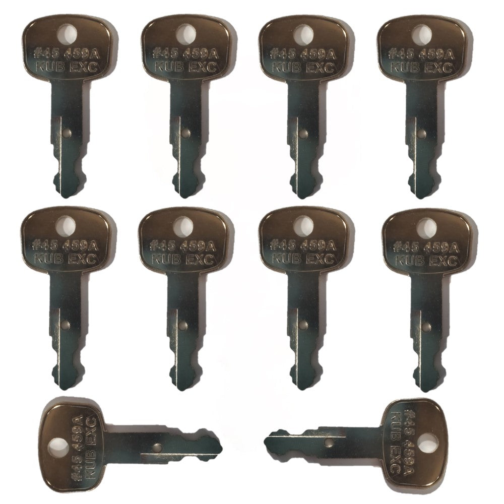 459A Qty 10: Key(s) Fits Kubota KX121-3 KX161-3 KX36-3 KX61-3 KX71-3 KX91-3 U35