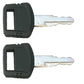 Two (2) Heavy Equipment Starter Ignition Keys Fits John Deere Excavator, Hitachi