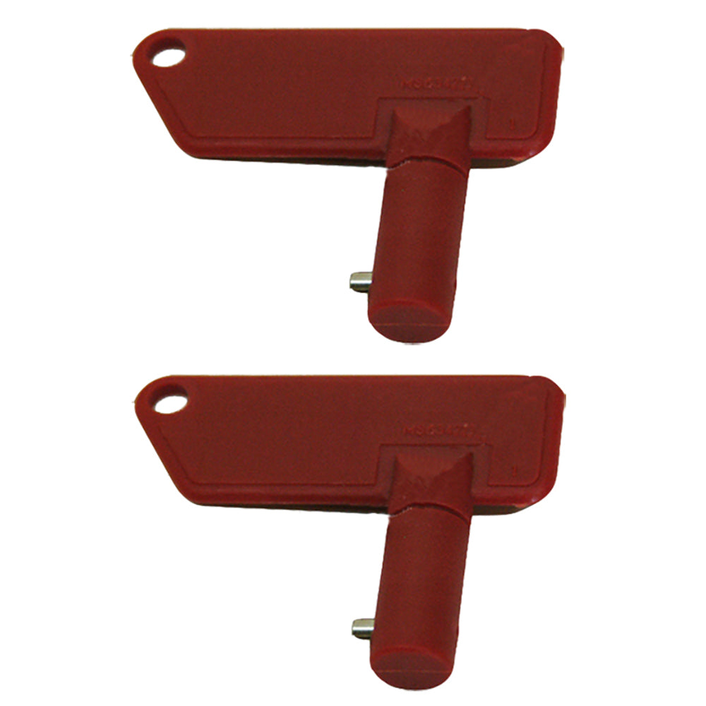 (2) Keys For Terex IR Fits Volvo Roller Racing Disconnect Single Prong MS634212