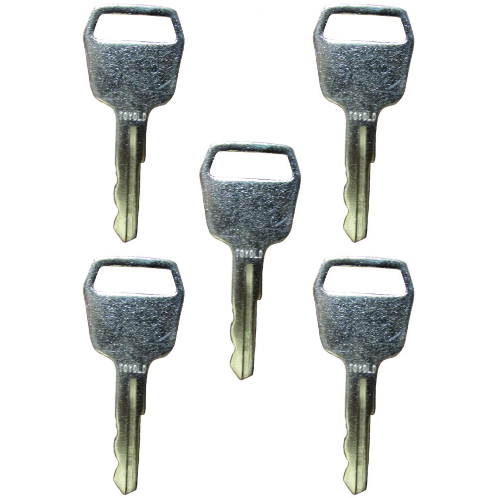 Ten (10) Keys Fit Fits Toyota Forklift Lift (Early/Older models) TOYOLD C3