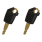 2 Keys Fits Caterpillar Dozer Excavator Crawler Skid Steer Heavy Equipment