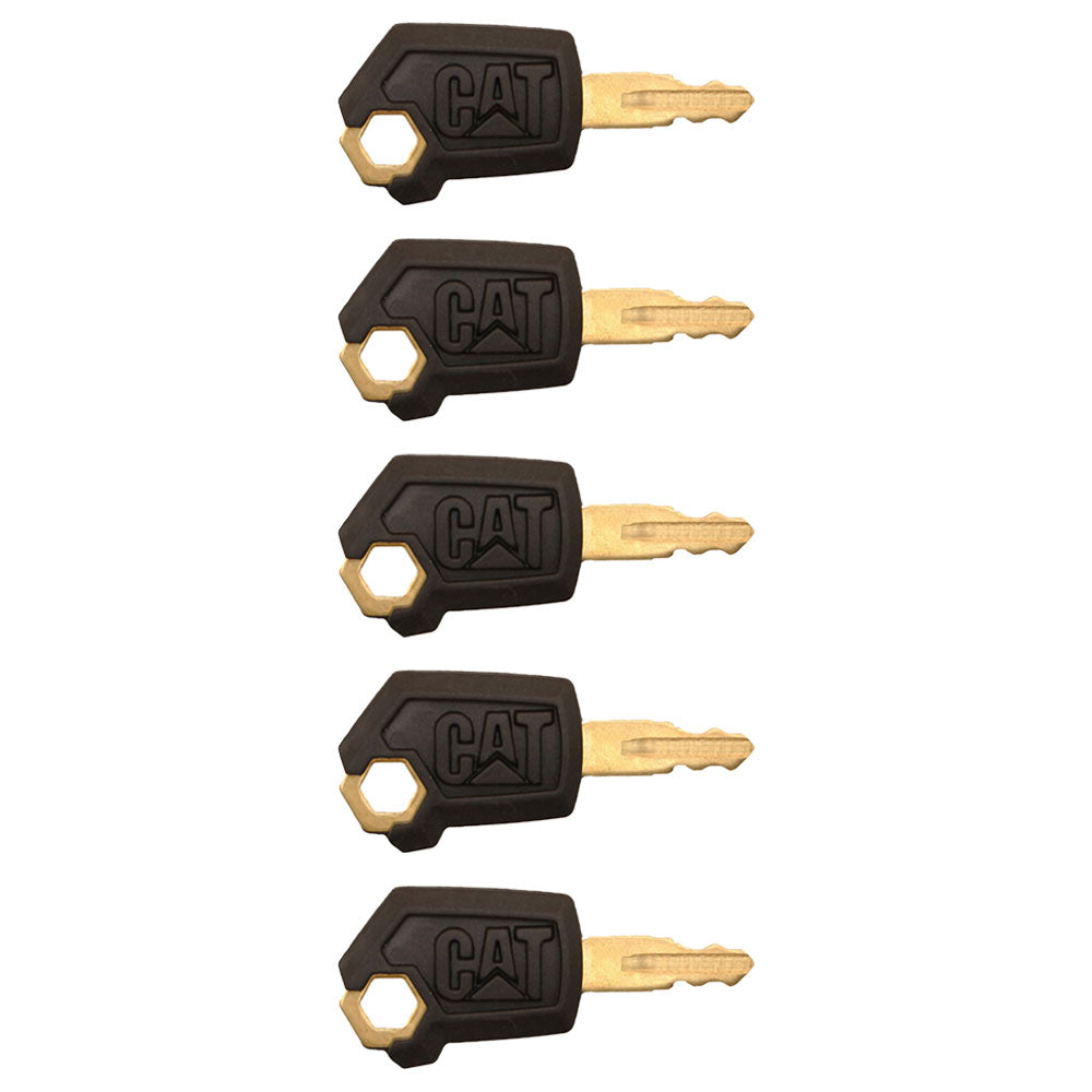 (5) Heavy Equipment Key Set Ignition Keys Fits CAT Fits Caterpillar New Style 5P