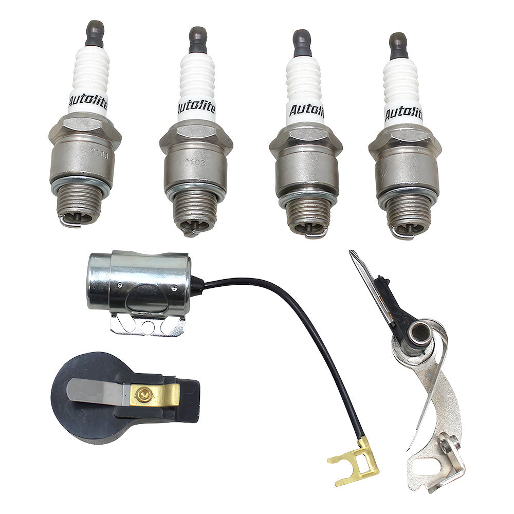 Ignition Tune-Up Kit w/Plugs Fits Ford Tractor 5000 6600 5500 5550 Rotor