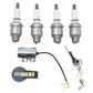 Ignition Tune-Up Kit w/Plugs Fits Ford Tractor 5000 6600 5500 5550 Rotor