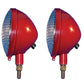 Qty 2: Red 12V Complete Headlight Assembly Fits Case/International Harvester