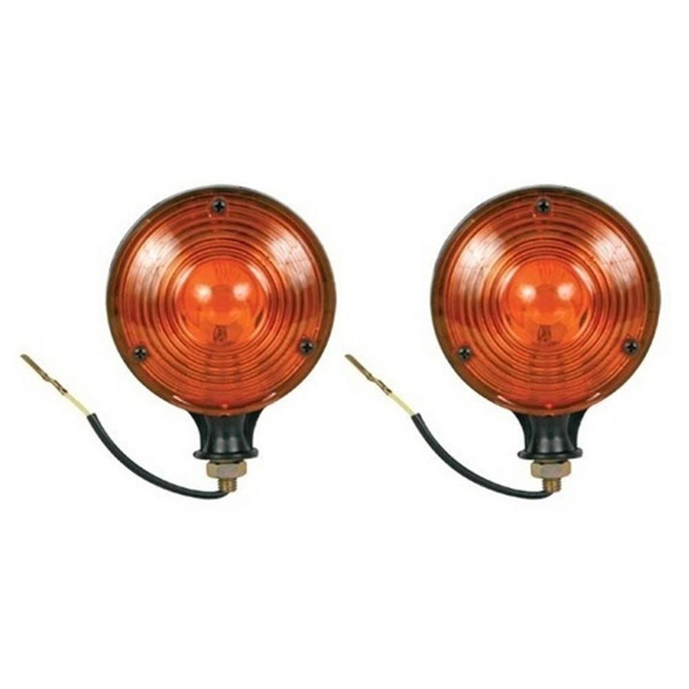 Amber Safety Warning Light Pair 12V Fits Massey Ferguson Tractors & Equipment