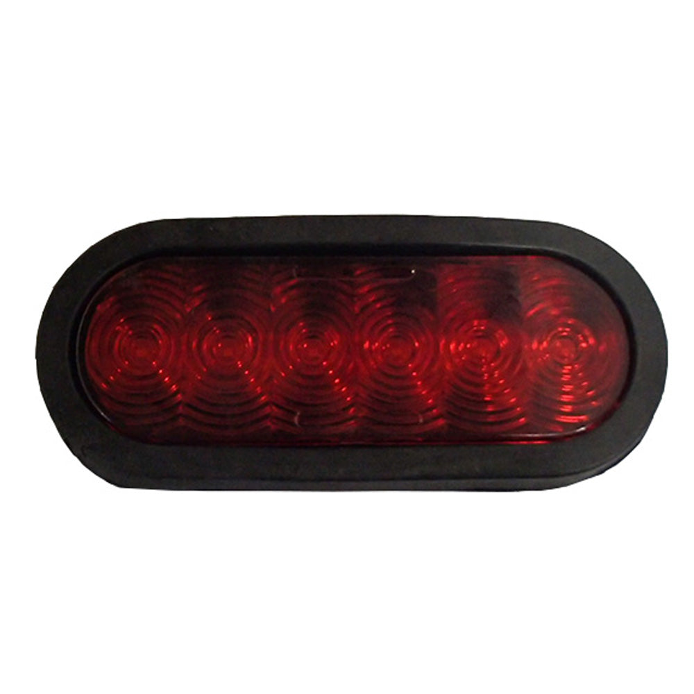 T66-RR0T-1 6" Red Oval LED Light Kit Fits Universal Products