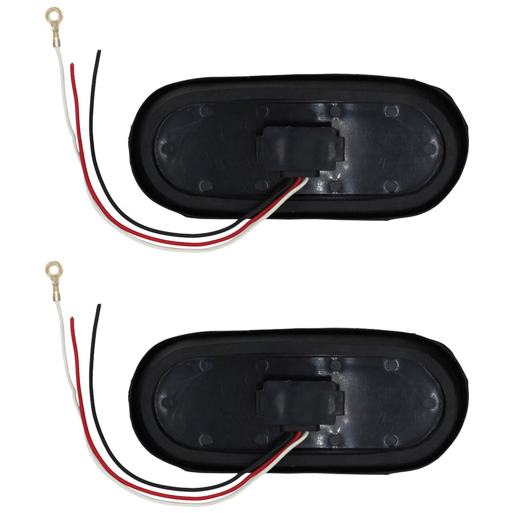 T66-RR0T-1 Qty 2: 6" Red Oval LED Light Kit  Fits Universal Products
