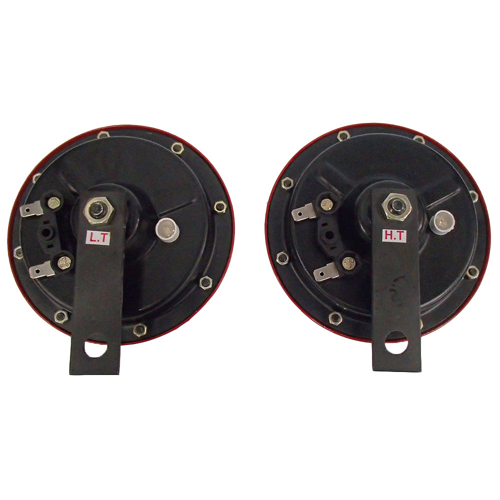 12V-HORN 12V Red Grill Horn Set Fits Universal Products