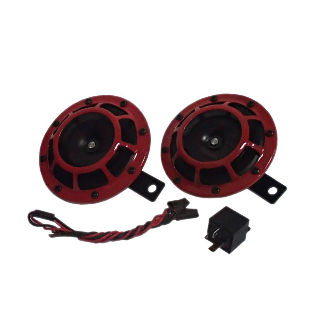 003399801 12V Red Grill Horn Set Fits Universal Products