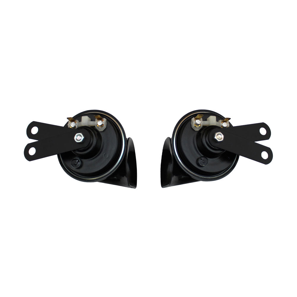 One New Set / Pair of Aftermarket HELLA Twin Tone Horns with Wiring Harness