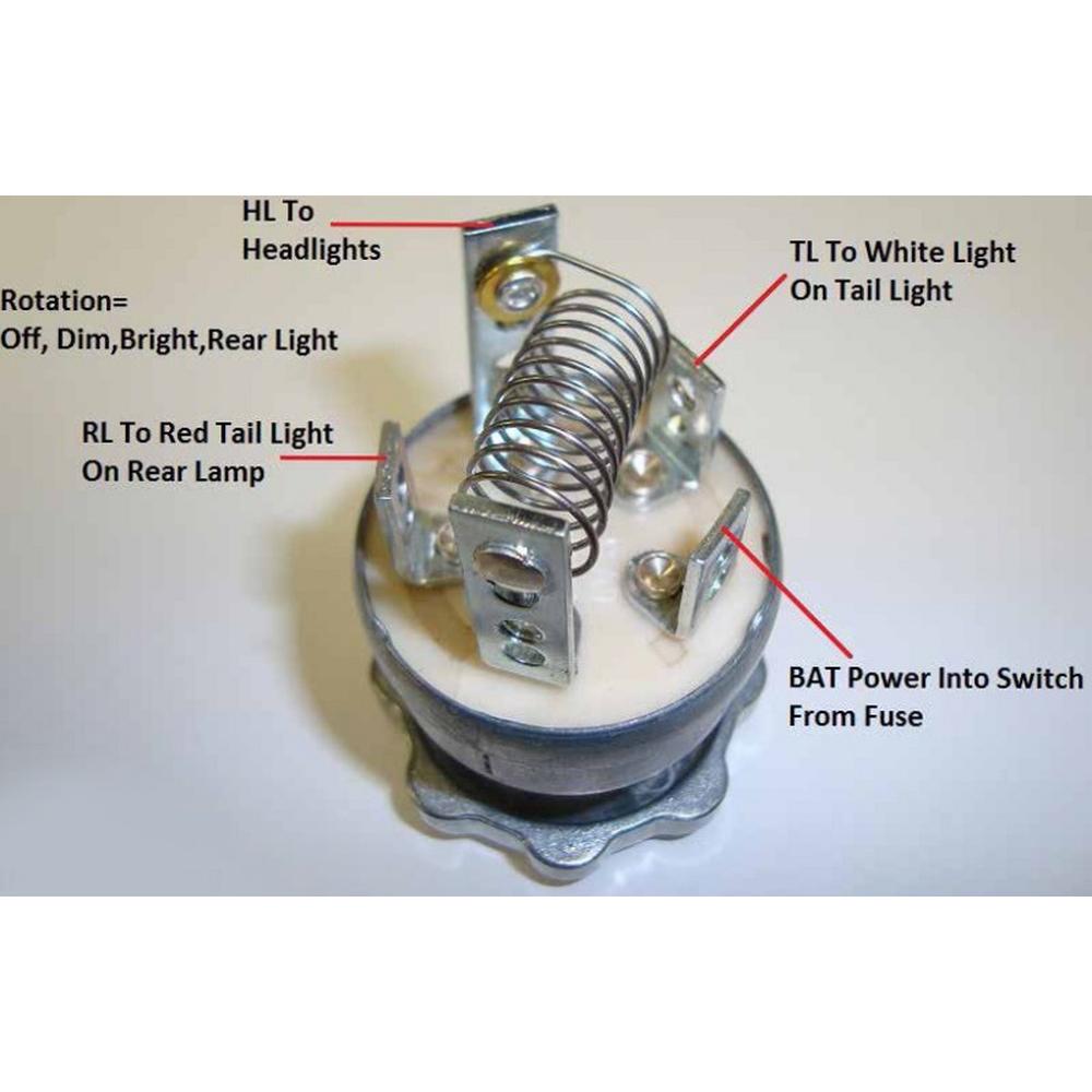 ELT200009AIC 4Position 6V Rotary Light Switch