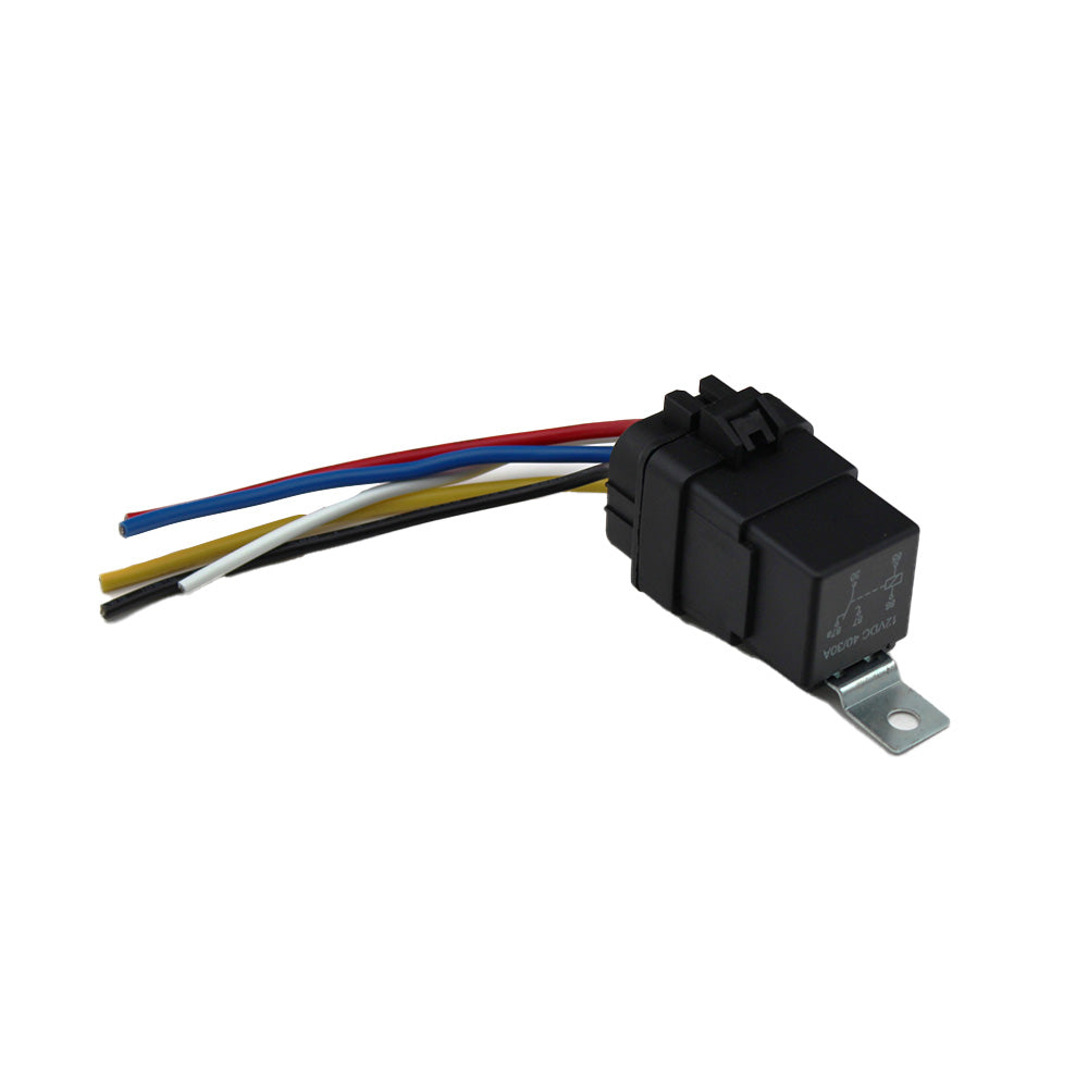 Heavy Duty 12 Volt 5 Pin Waterproof Relay with Wiring Harness 30 Amp