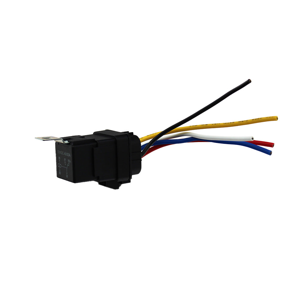Heavy Duty 12 Volt 5 Pin Waterproof Relay with Wiring Harness 30 Amp