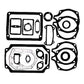 COMPLETE Kohler K321 14hp gasket set w/crank seals 10, 12, 14 hp kohler engines