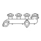 Exhaust Manifold Fits Case 630 570 420 580 480C 470 450 530 350 1845 430 580B