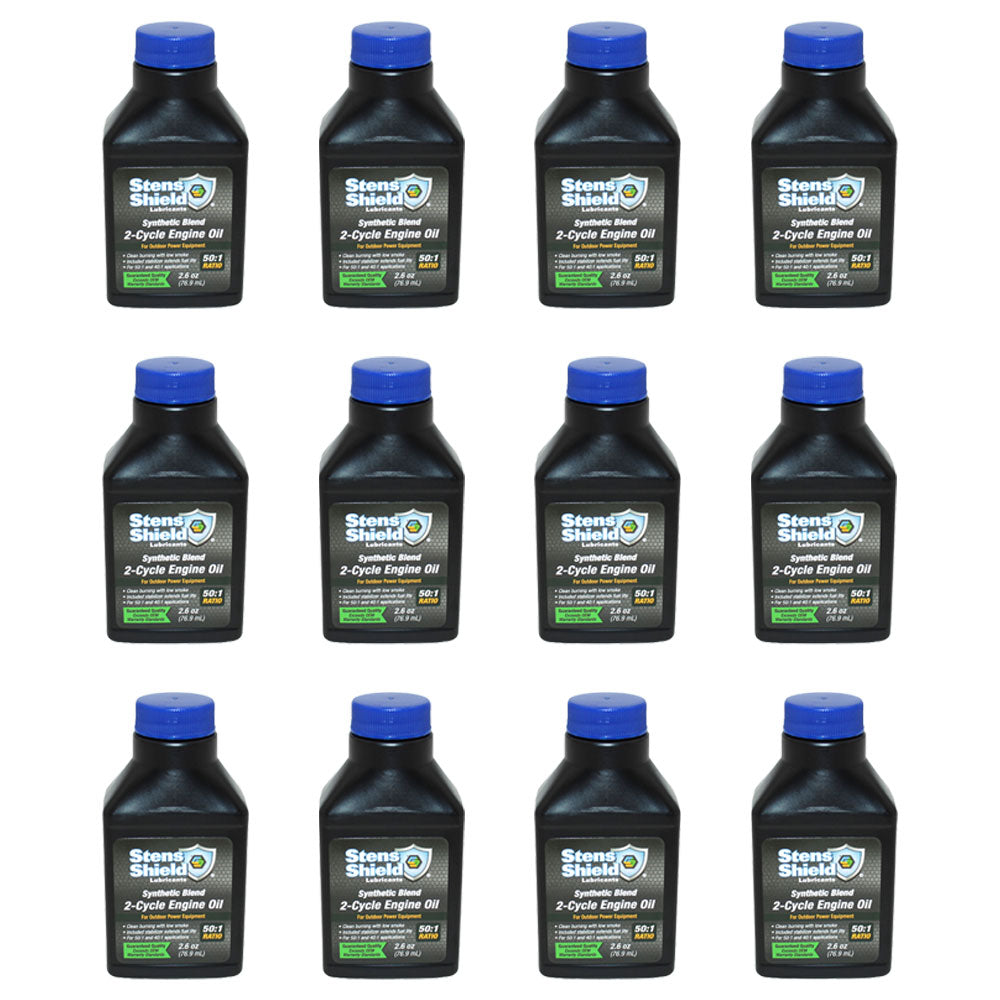 Qty 12: 2-Cycle Engine Oil Quart Bottles Fits Briggs & Stratton Replaces 100107