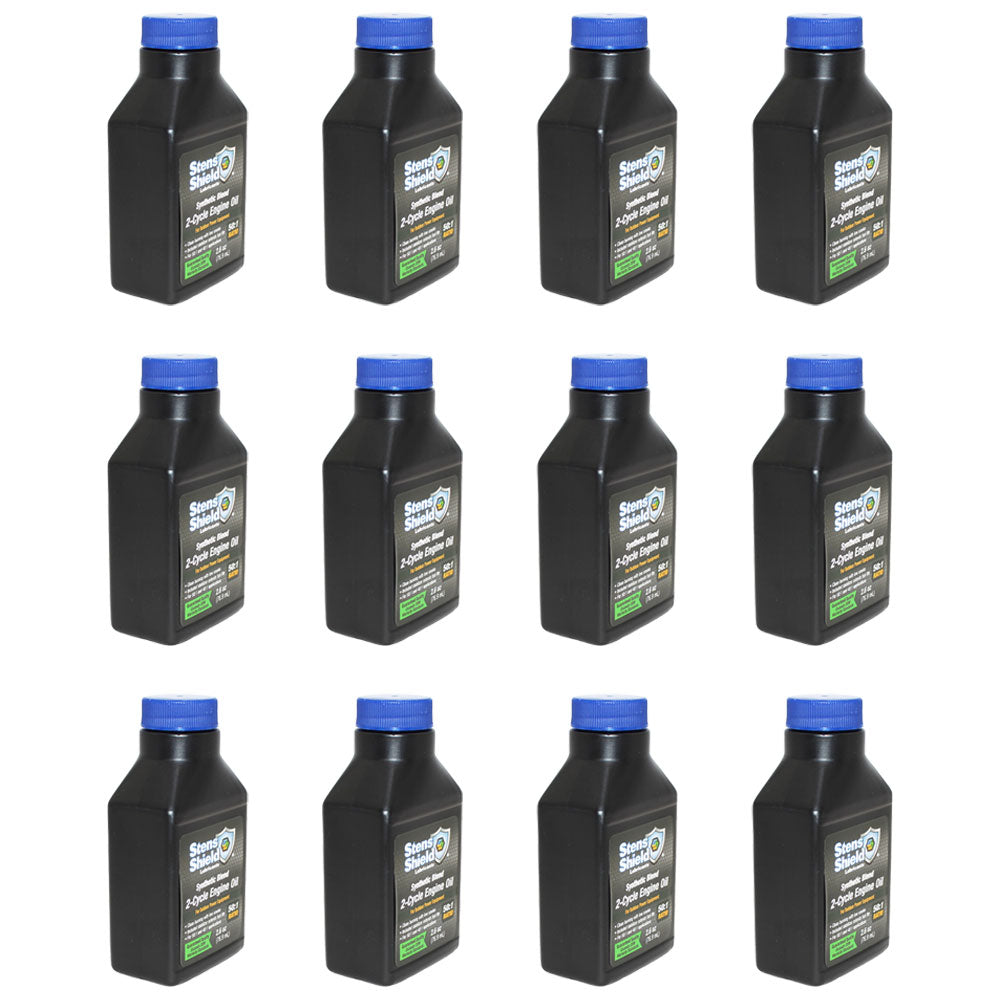 Qty 12: 2-Cycle Engine Oil Quart Bottles Fits Briggs & Stratton Replaces 100107