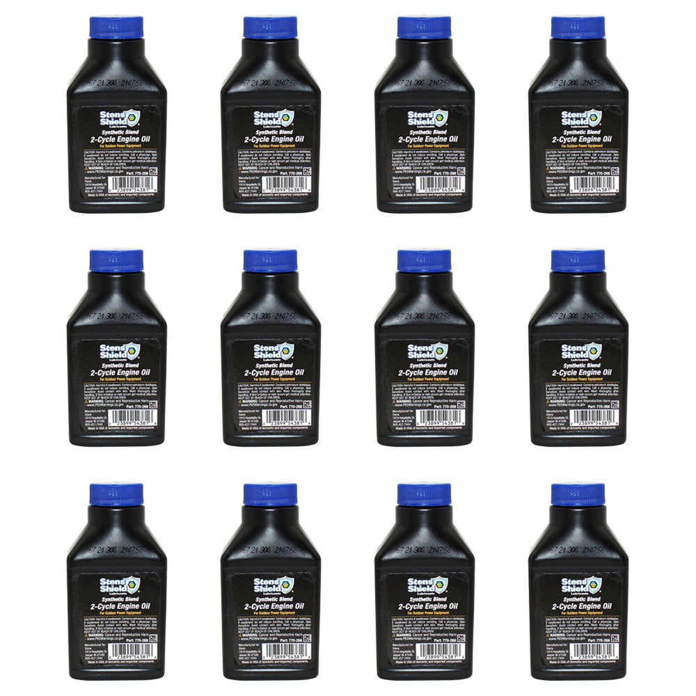 Qty 12: 2-Cycle Engine Oil Quart Bottles Fits Briggs & Stratton Replaces 100107