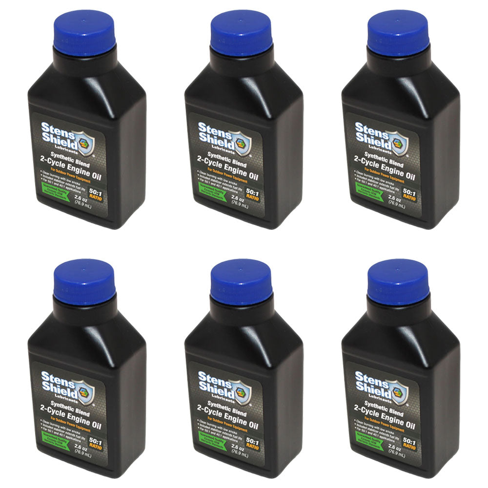 Qty 6: 2-Cycle Engine Oil Quart Bottles  Fits Briggs & Stratton Replaces 100107
