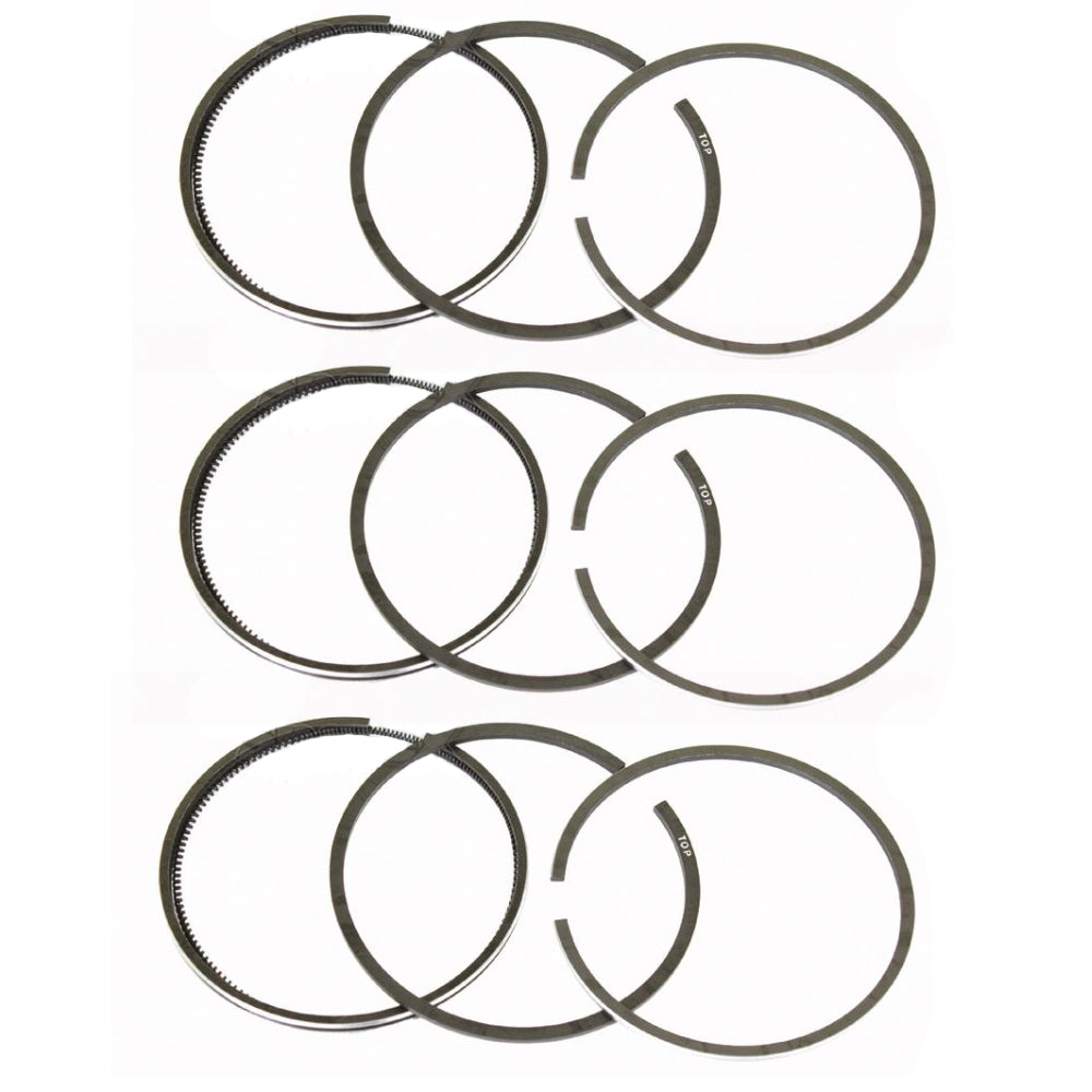 01901496-RingsOnly QTY 3: Piston Ring Full Set
 Fits Fiat 450 466 470 480 550