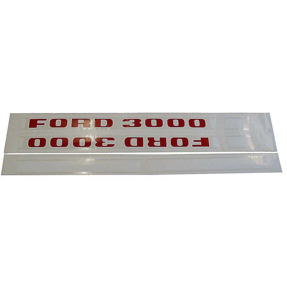81822596 Fits Ford 3000 1968 and up: mylar Decal Set Fits Ford/New Holland 3000