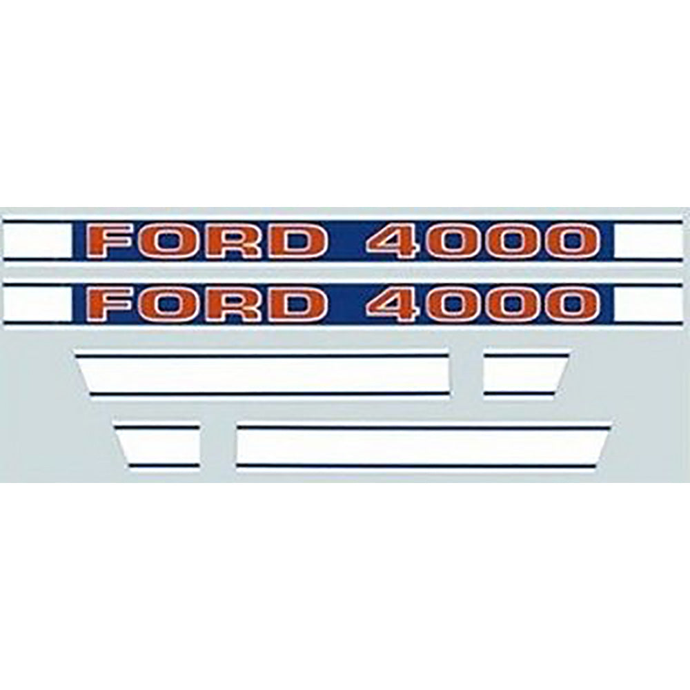 Hood Decal Kit Fits Ford 4000 1968 & Up F503HB