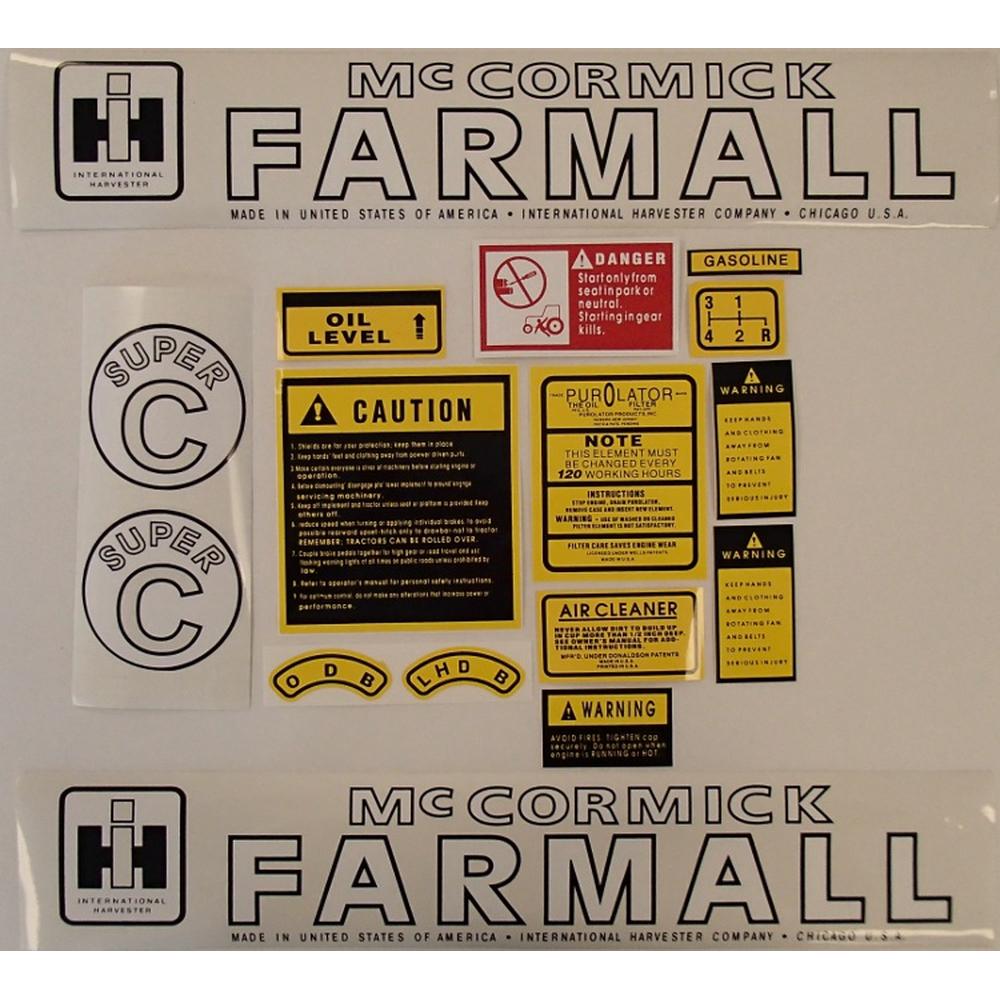 FA603SB - Hood & Safety Decal Set