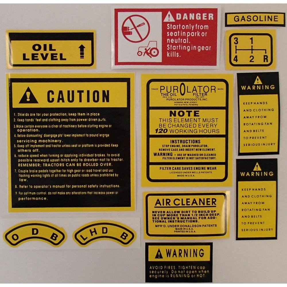 FA603SB - Hood & Safety Decal Set
